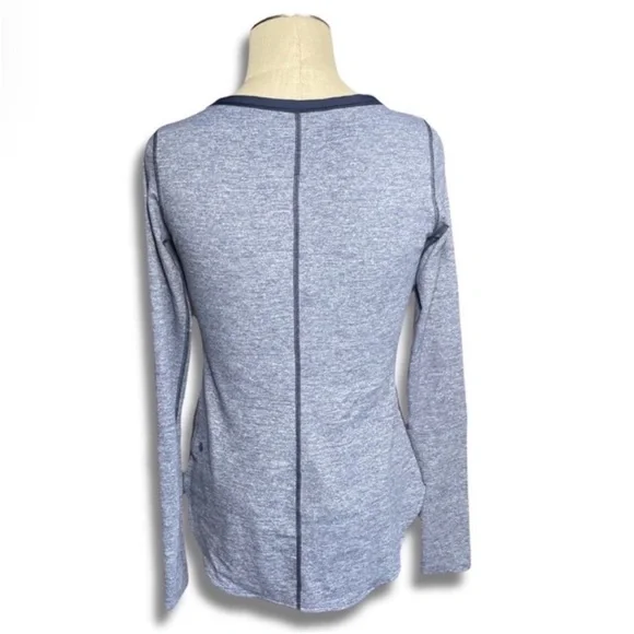 Lululemon Awesoma Henley Long Sleeve In Heathered Inkwell - Picture 3 of 13